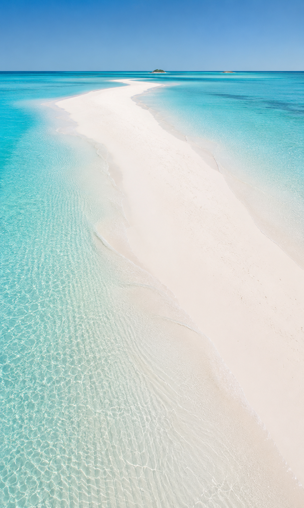 Turquoise Red Sea water and a quiet sandbank near Hurghada